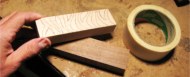 contrasting wood knife handles